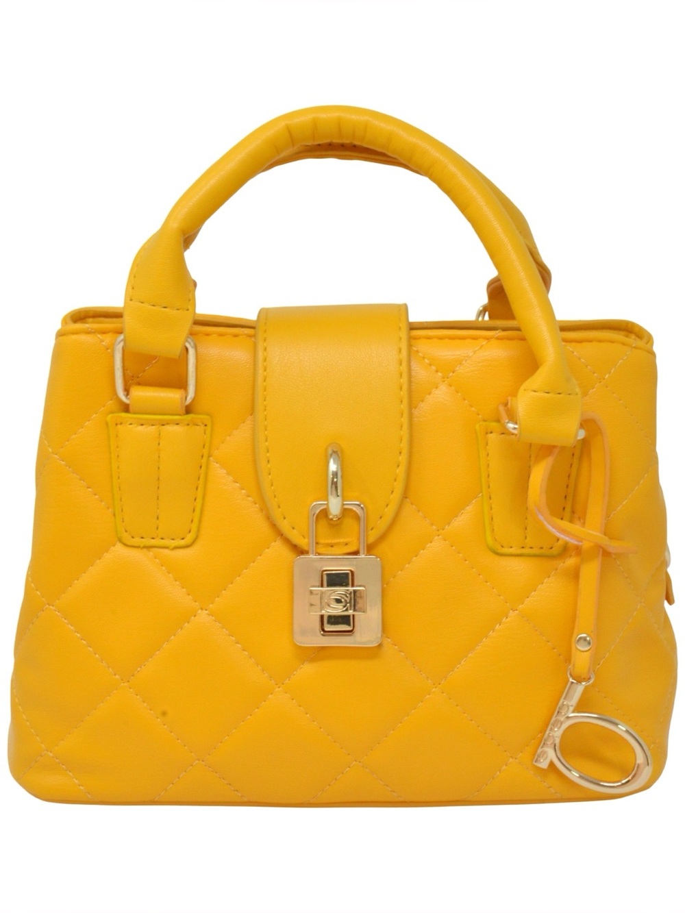 Bebe sunflower yellow quilted Kellen Small Satchel bag purse new w tags
